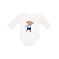 thumbnail image 1 of Inktastic Volleyball Player Boys Cute Monkey Boys Long Sleeve Baby Bodysuit, 1 of 5