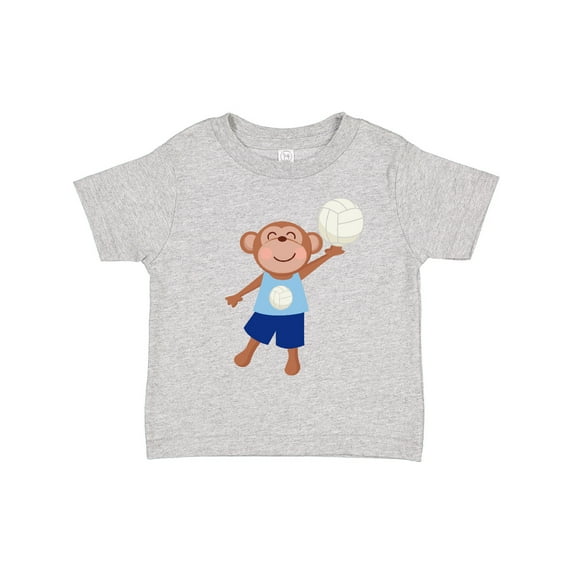 Inktastic Volleyball Player Boys Cute Monkey Boys Toddler T-Shirt