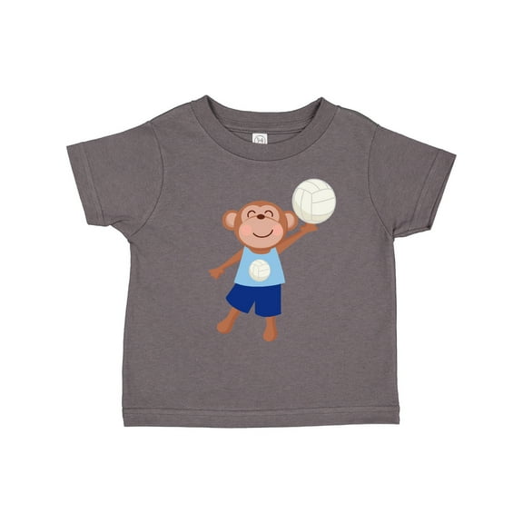 Inktastic Volleyball Player Boys Cute Monkey Boys Toddler T-Shirt