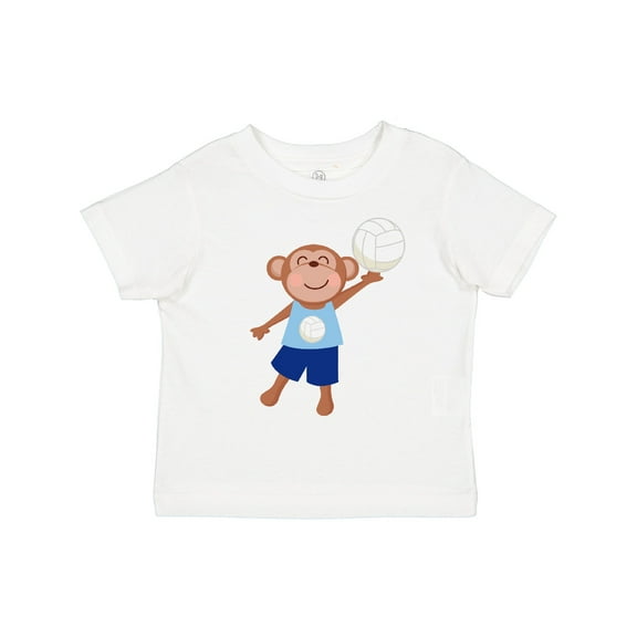 Inktastic Volleyball Player Boys Cute Monkey Boys Toddler T-Shirt