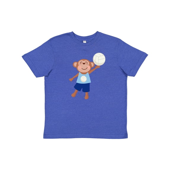 Inktastic Volleyball Player Boys Cute Monkey Youth T-Shirt