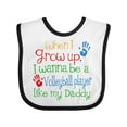 thumbnail image 1 of Inktastic Volleyball Player Like Daddy Boys or Girls Baby Bib, 1 of 4