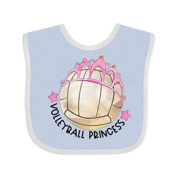 Inktastic Volleyball Princess- Tiara Girls Baby Bib