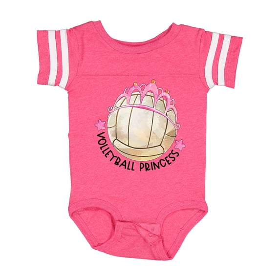 Inktastic Volleyball Princess- Tiara Girls Baby Bodysuit