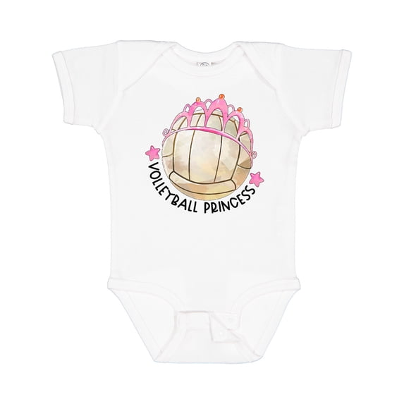 Inktastic Volleyball Princess- Tiara Girls Baby Bodysuit