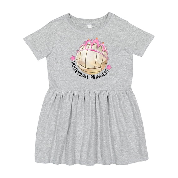 Inktastic Volleyball Princess Tiara Girls Toddler Dress