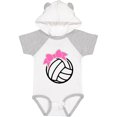 thumbnail image 1 of Inktastic Volleyball with Pink Bow Boys or Girls Baby Bodysuit, 1 of 5