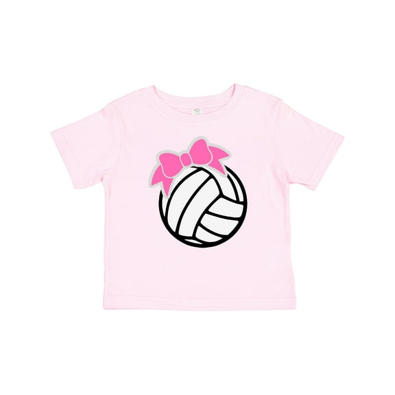 Inktastic Volleyball with Pink Bow Boys or Girls Baby T-Shirt