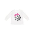 thumbnail image 1 of Inktastic Volleyball with Pink Bow Boys or Girls Long Sleeve Toddler T-Shirt, 1 of 5