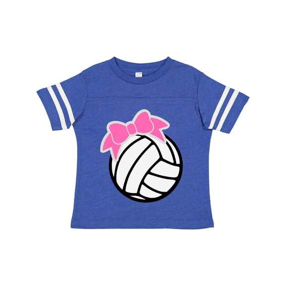 Inktastic Volleyball with Pink Bow Boys or Girls Toddler T-Shirt