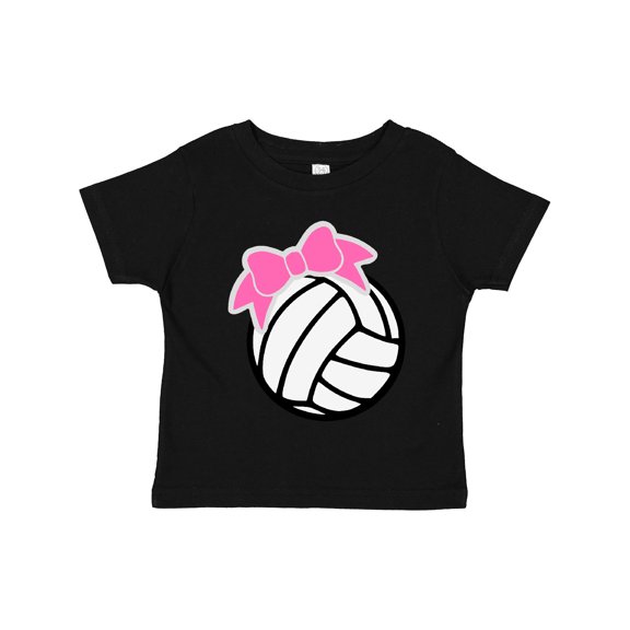 Inktastic Volleyball with Pink Bow Boys or Girls Toddler T-Shirt