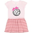 thumbnail image 1 of Inktastic Volleyball with Pink Bow Gift Toddler Girl Dress, 1 of 4
