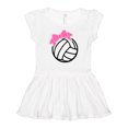 thumbnail image 1 of Inktastic Volleyball with Pink Bow Girls Baby Dress, 1 of 5