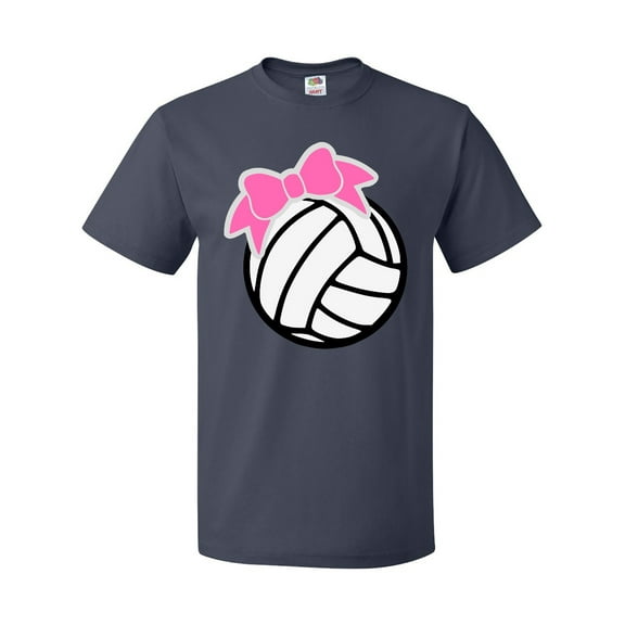 Inktastic Volleyball with Pink Bow T-Shirt