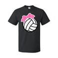 thumbnail image 1 of Inktastic Volleyball with Pink Bow T-Shirt, 1 of 5