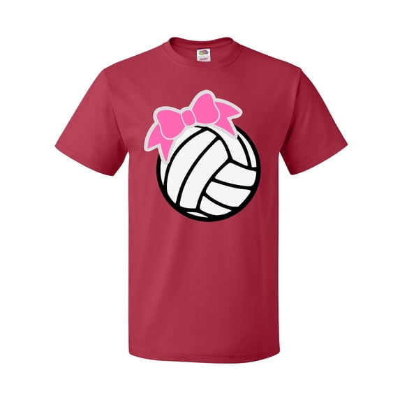 Inktastic Volleyball with Pink Bow T-Shirt
