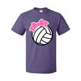 thumbnail image 1 of Inktastic Volleyball with Pink Bow T-Shirt, 1 of 4