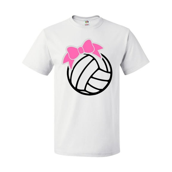 Inktastic Volleyball with Pink Bow T-Shirt