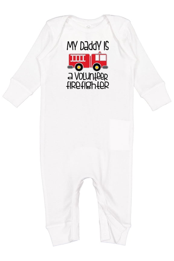 Volunteer Firefighter Daddy Baby Romper Coveralls