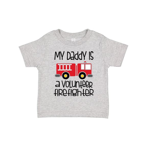 Inktastic Volunteer Firefighter Daddy Boys or Girls Toddler T-Shirt