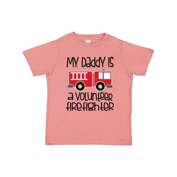 Inktastic Volunteer Firefighter Daddy Boys or Girls Toddler T-Shirt