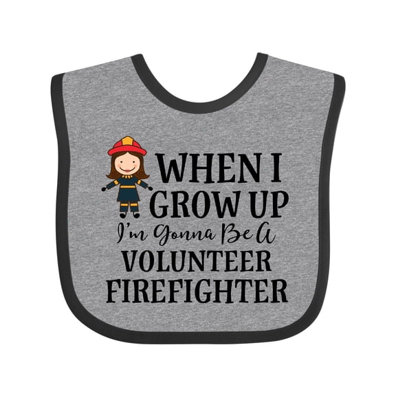 Inktastic Volunteer Firefighter Future Girls Girls Baby Bib