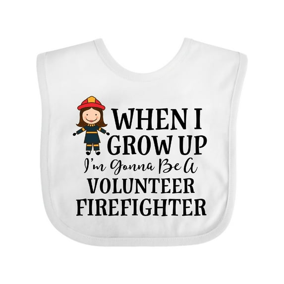 Inktastic Volunteer Firefighter Future Girls Girls Baby Bib