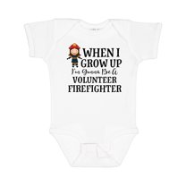 Inktastic Volunteer Firefighter Future Girls Girls Baby Bodysuit
