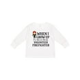 thumbnail image 1 of Inktastic Volunteer Firefighter Future Girls Girls Long Sleeve Toddler T-Shirt, 1 of 5