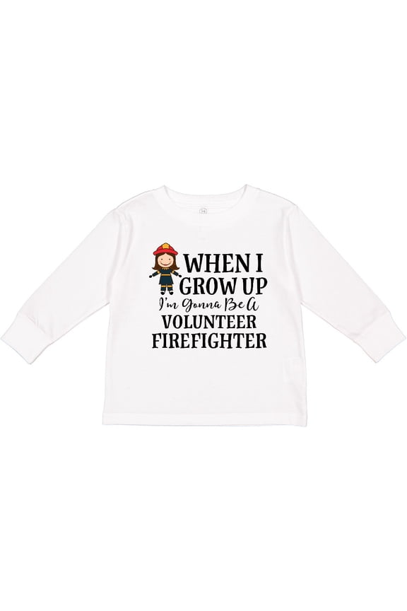 Volunteer Firefighter Future Girls Girls Long Sleeve Toddler T-Shirt