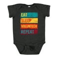 thumbnail image 1 of Inktastic Volunteering Eat Sleep Volunteer Repeat Boys or Girls Baby Bodysuit, 1 of 5