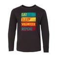 thumbnail image 1 of Inktastic Volunteering Eat Sleep Volunteer Repeat Long Sleeve Youth T-Shirt, 1 of 5