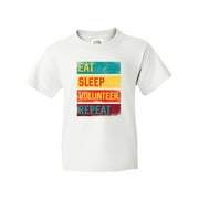 Inktastic Volunteering Eat Sleep Volunteer Repeat Youth T-Shirt