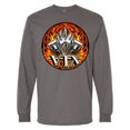 thumbnail image 1 of Inktastic Vtx Flaming Motor Long Sleeve T-Shirt, 1 of 5