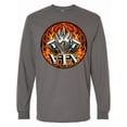 thumbnail image 1 of Inktastic Vtx Flaming Motor Long Sleeve T-Shirt, 1 of 5