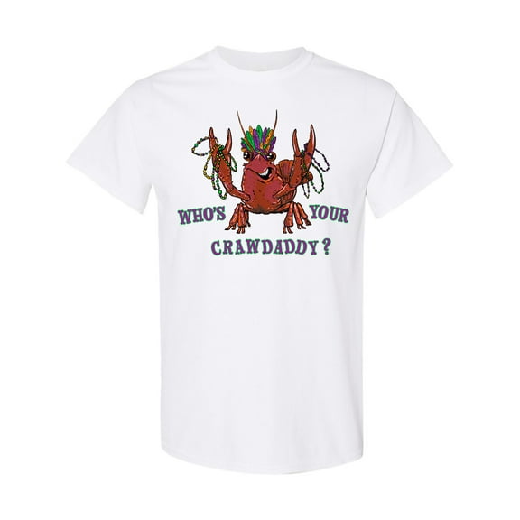Inktastic Who's Your Crawdaddy? Mardi Gras Crayfish T-Shirt