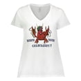 thumbnail image 1 of Inktastic WHO'S YOUR CRAWDADDY? Mardi Gras Crayfish Women's Plus Size V-Neck T-Shirt, 1 of 5