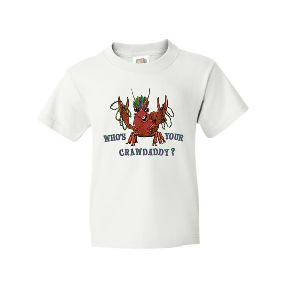 Inktastic WHO'S YOUR CRAWDADDY? Mardi Gras Crayfish Youth T-Shirt