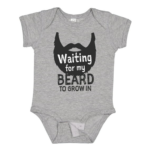 Inktastic Waiting for My Beard to Grow in Boys Baby Bodysuit