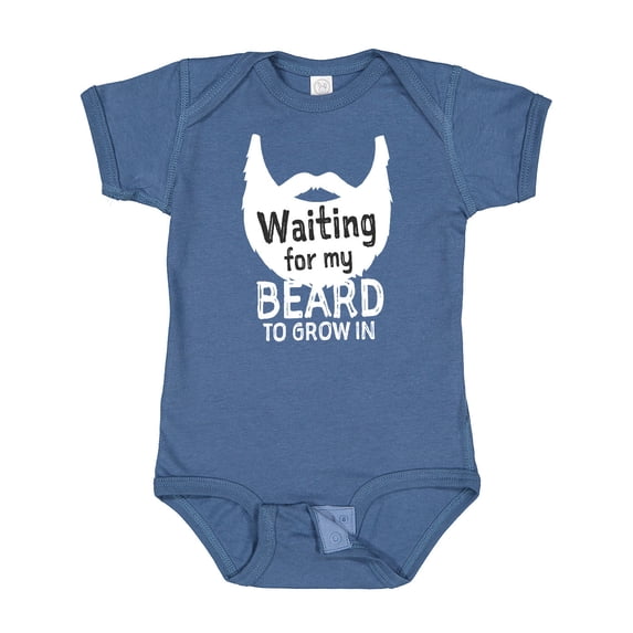 Inktastic Waiting for My Beard to Grow in Boys Baby Bodysuit