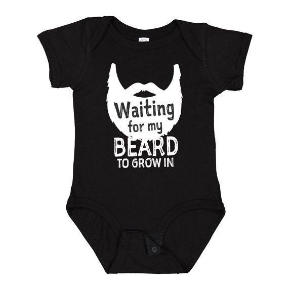 Inktastic Waiting for My Beard to Grow in Boys Baby Bodysuit