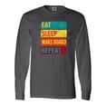 thumbnail image 1 of Inktastic Wakeboarding Eat Sleep Wakeboard Repeat Long Sleeve T-Shirt, 1 of 5