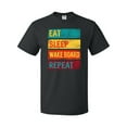 thumbnail image 1 of Inktastic Wakeboarding Eat Sleep Wakeboard Repeat T-Shirt, 1 of 5