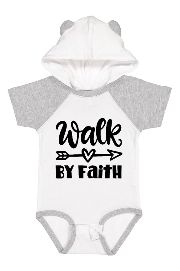 Walk by Faith Inspirational Quote Boys or Girls Baby Bodysuit