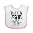 thumbnail image 1 of Inktastic Walk by Faith Quote Boys or Girls Baby Bib, 1 of 4