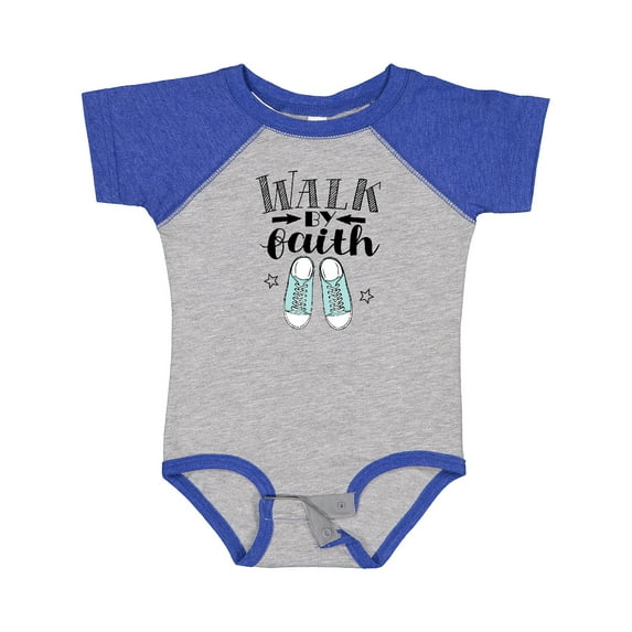 Inktastic Walk by Faith Quote Boys or Girls Baby Bodysuit