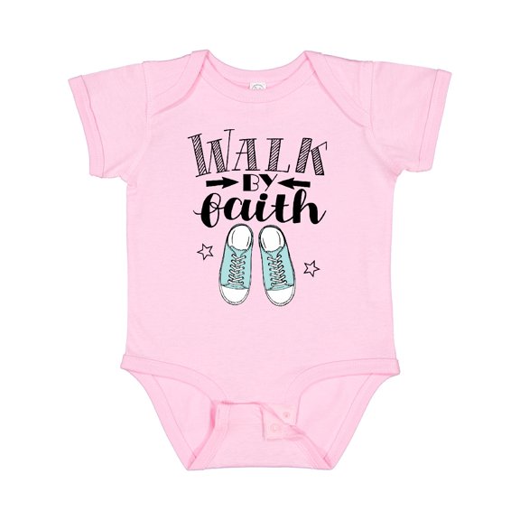 Inktastic Walk by Faith Quote Boys or Girls Baby Bodysuit