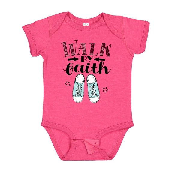 Inktastic Walk by Faith Quote Boys or Girls Baby Bodysuit