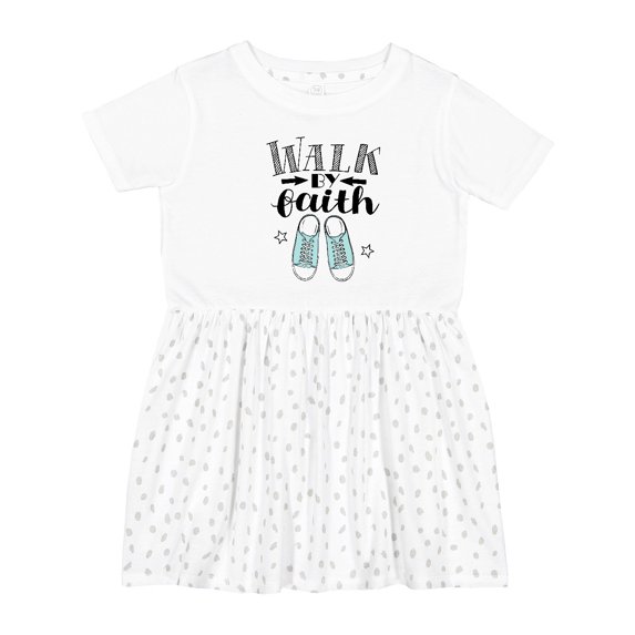 Inktastic Walk by Faith Quote Girls Toddler Dress