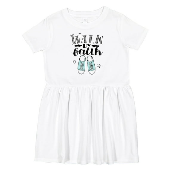 Inktastic Walk by Faith Quote Girls Toddler Dress